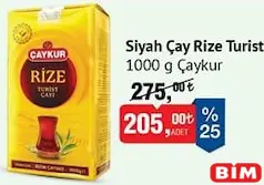 ÇAYKUR RİZE TURİST SİYAH ÇAY 1 KG